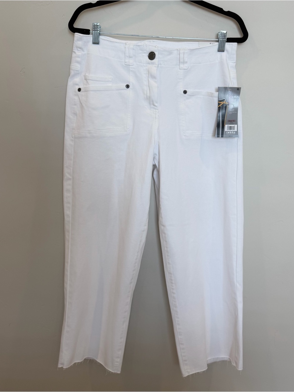 Slim-Sation Crop Jean, White, 10
